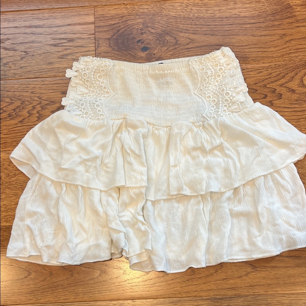 Forever 21 Cream Mini Skirt